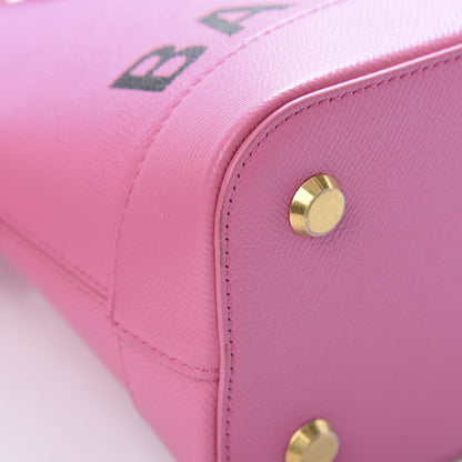 Balenciaga Signature Grained Calfskin S Ville Top Handle Bag Rose Bubblegum Black 12 of 13
