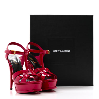 Saint Laurent Patent Tribute 105 Platform Sandals 36.5 Fuchsia 12 of 12