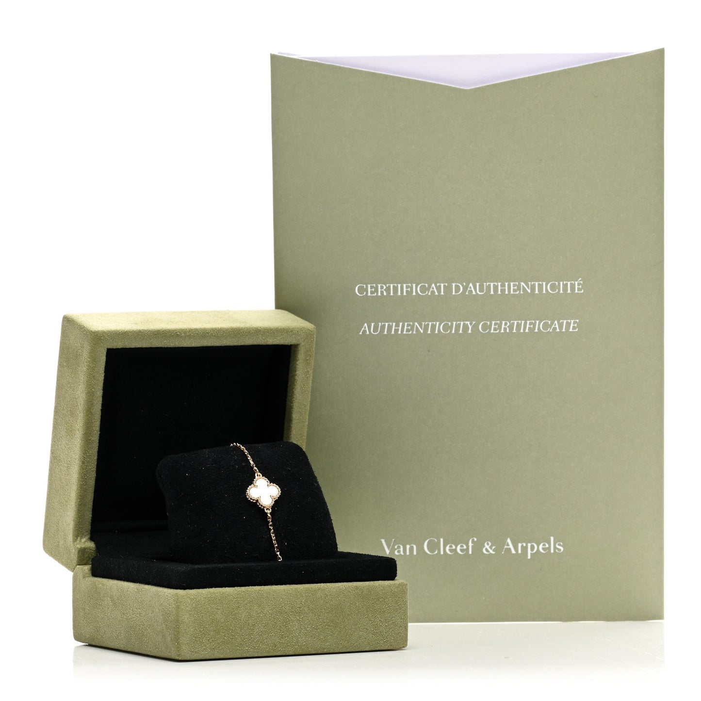 18K Yellow Gold Mother of Pearl Sweet Alhambra Bracelet