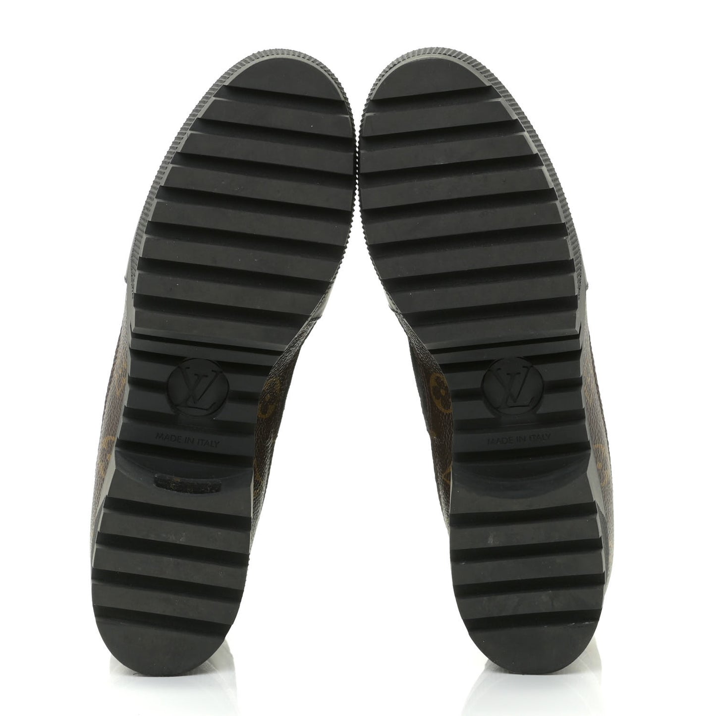 Suede Calfskin Monogram Laureate Platform Desert Boots 42 Black