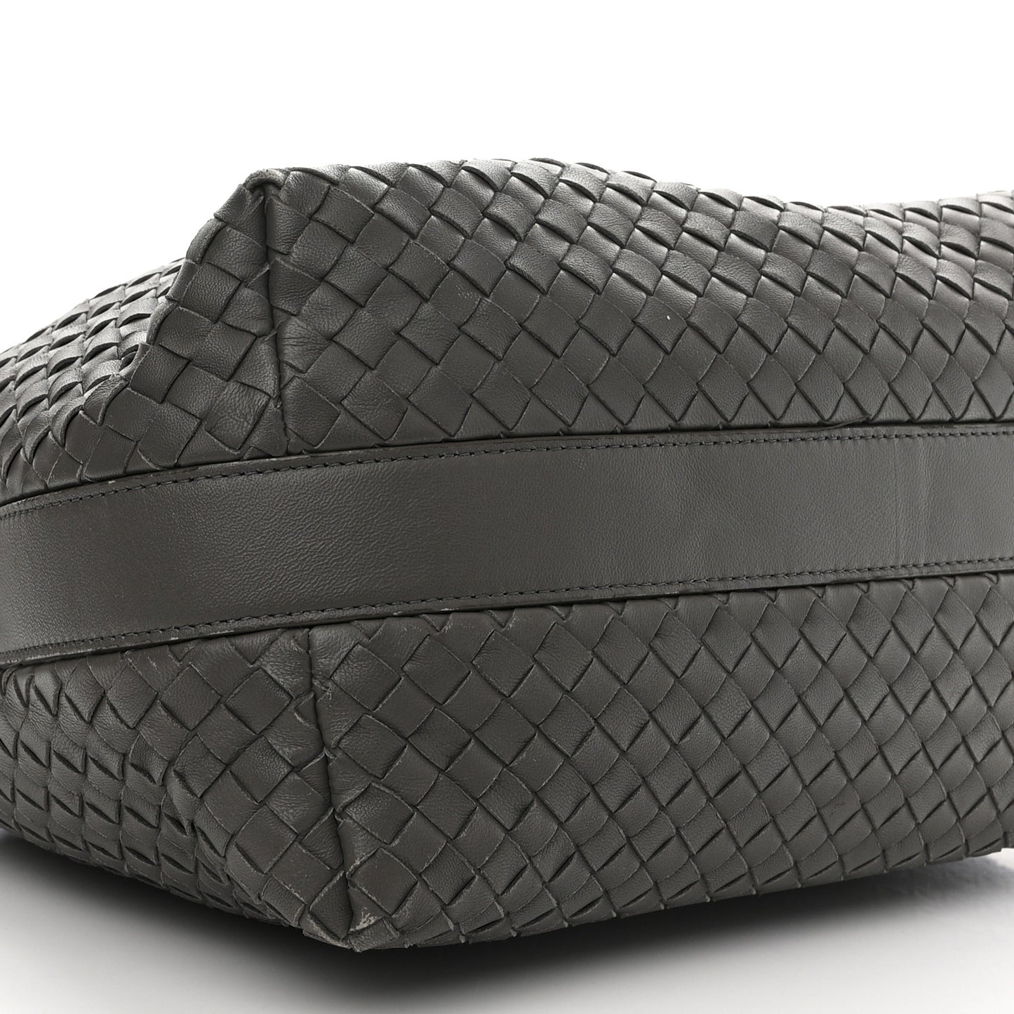 Nappa Intrecciato Shoulder Bag Grey