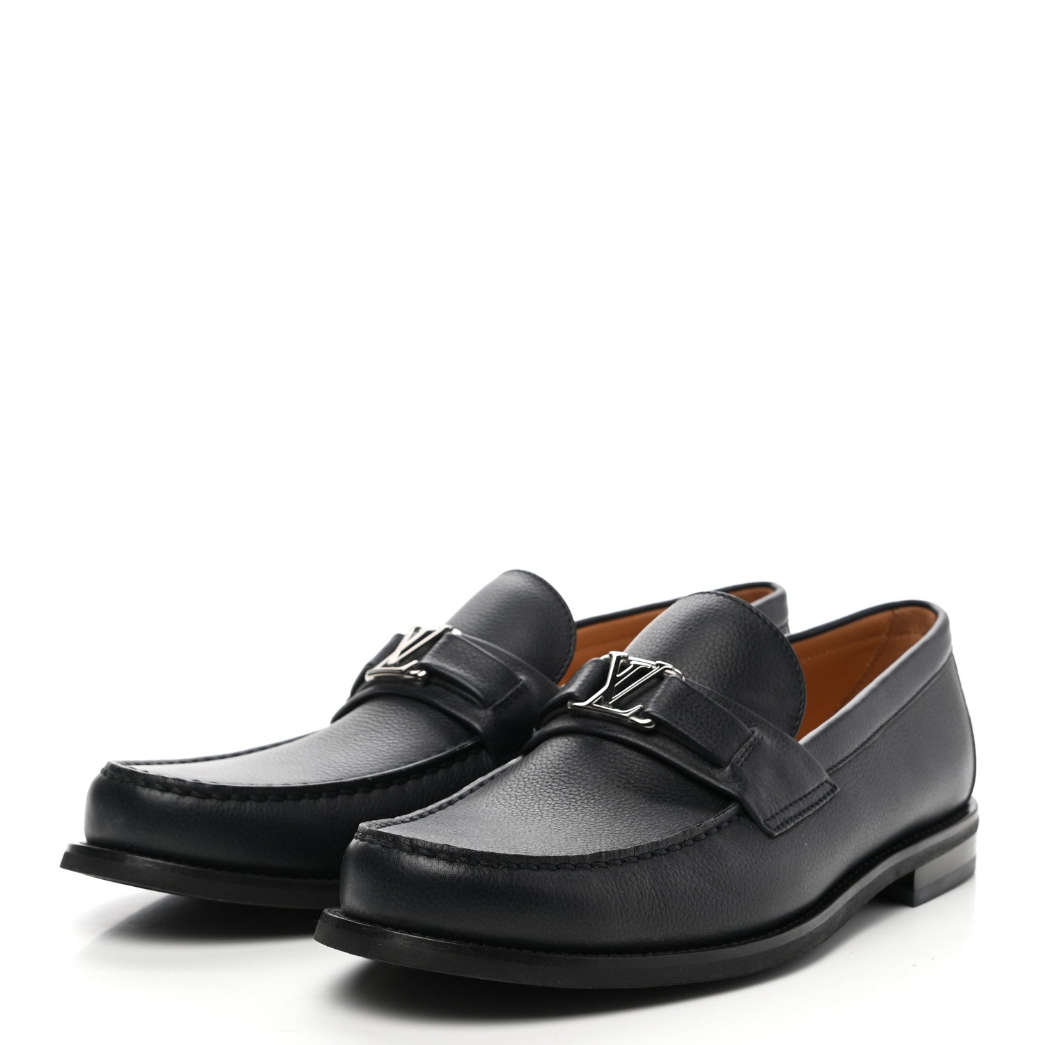 Louis Vuitton Calfskin Mens Loafers 8 Black 3 of 8