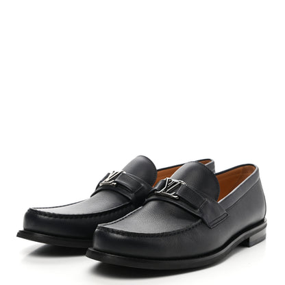 Louis Vuitton Calfskin Mens Loafers 8 Black 3 of 8