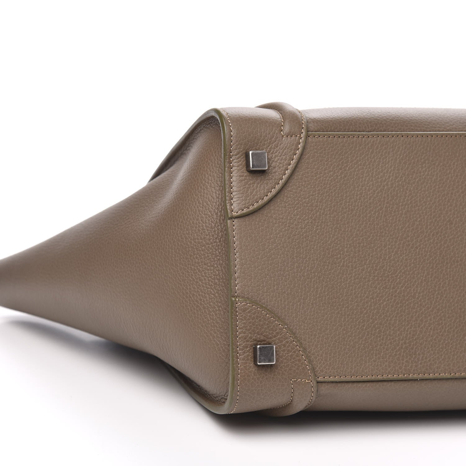 Celine Drummed Calfskin Mini Luggage Dune 8 of 11