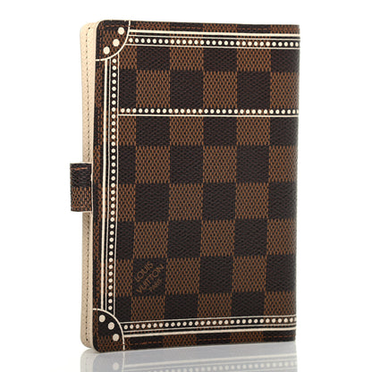 Louis Vuitton Damier Ebene Trunk Small Ring Agenda Cover White 2 of 4