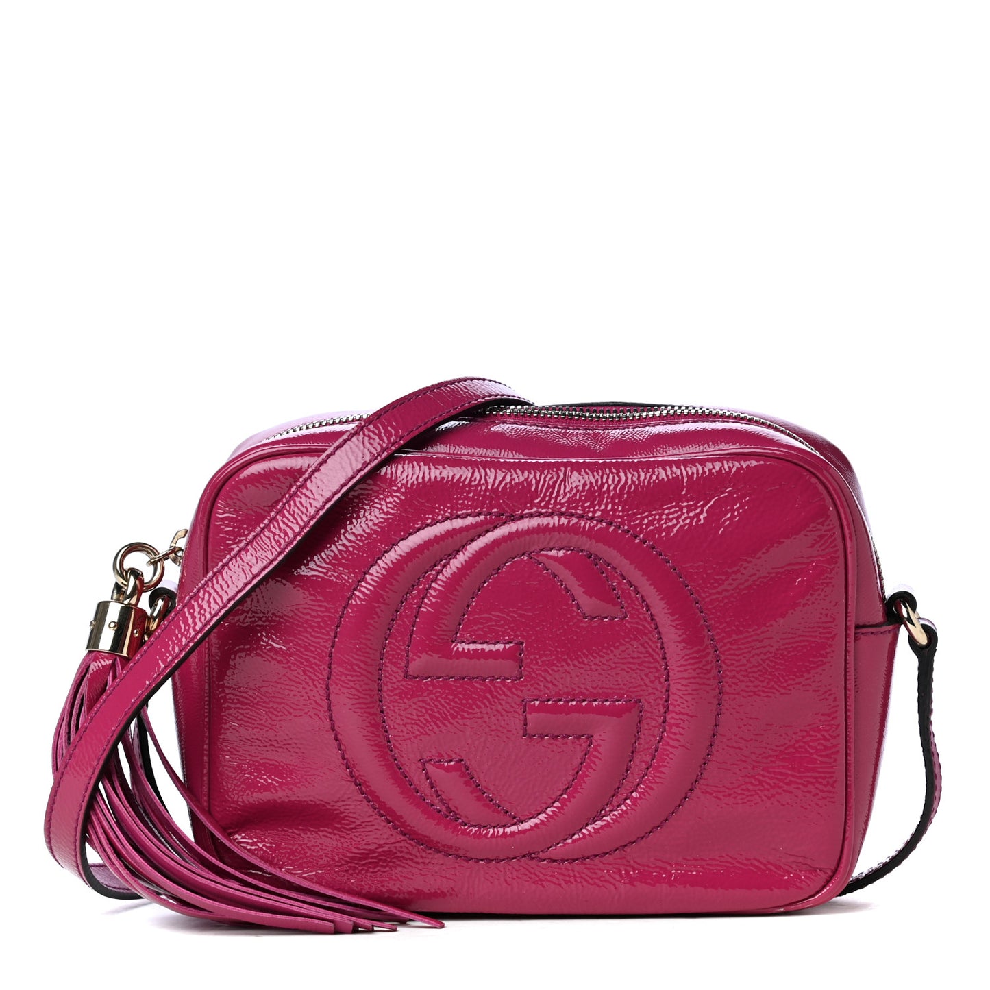 Soft Patent Small Soho Disco Bag Bright Bougainvillea