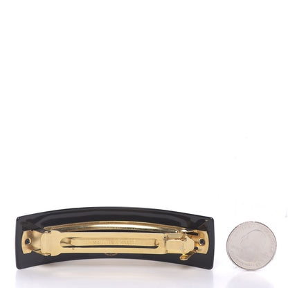 Chanel Crystal CC Hair Clip Barrette Black 2 of 5