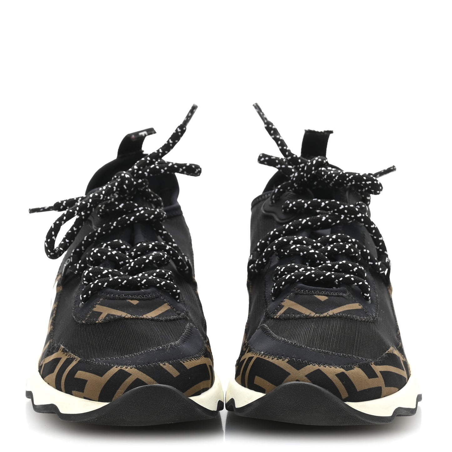 Technical Mesh Lycra FFreedom Patchwork Sneakers 38.5 Black Tobacco
