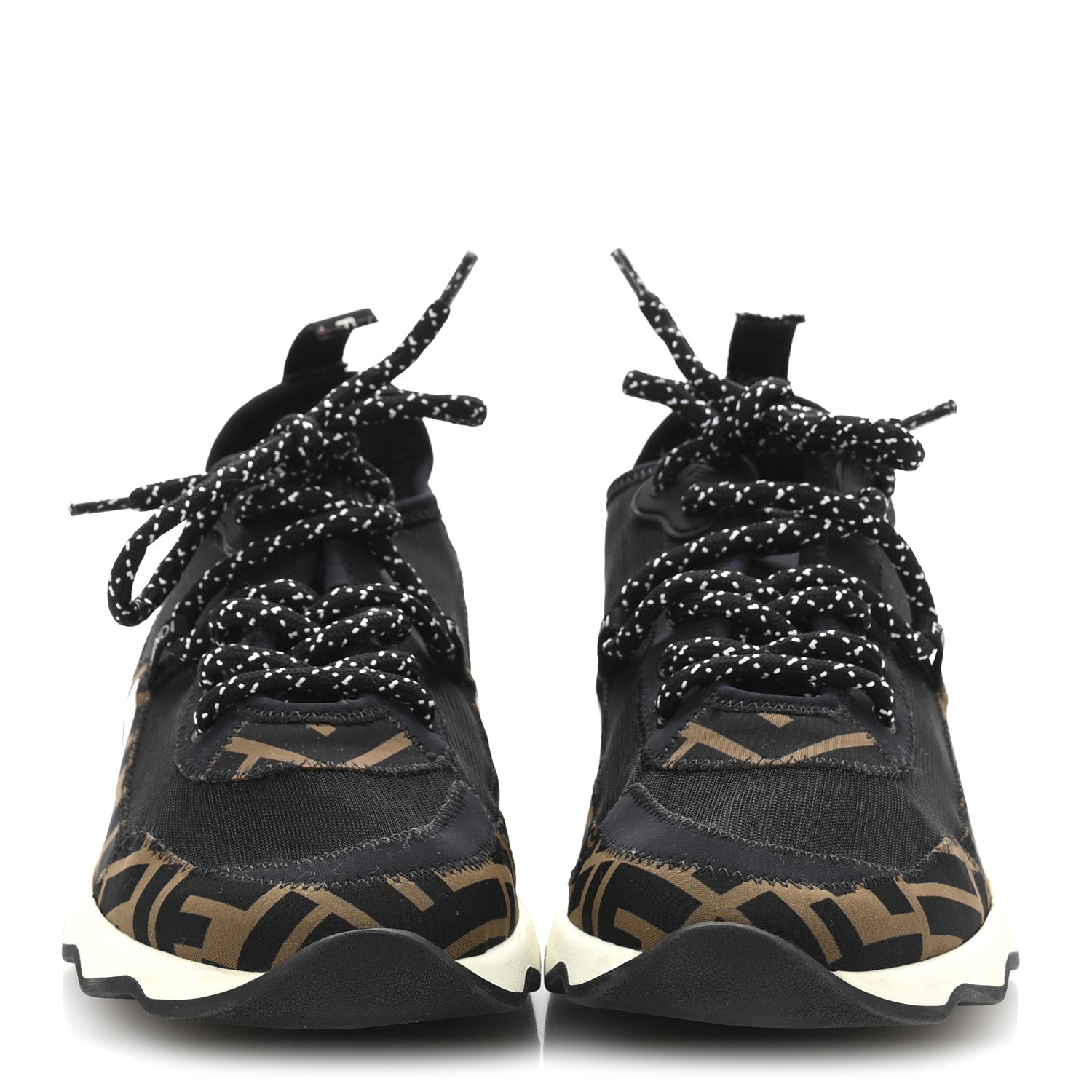 Fendi Technical Mesh Lycra FFreedom Patchwork Sneakers 38.5 Black Tobacco 3 of 9