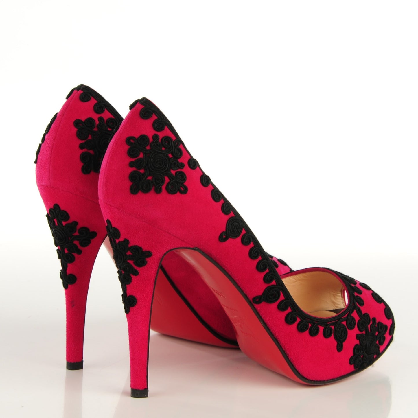 Suede Very Brode 120 Pumps 38.5 Fuxia