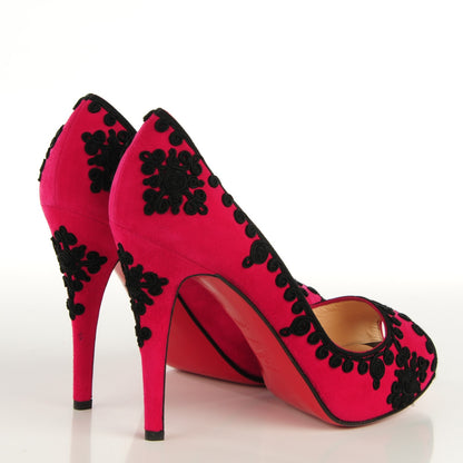 Christian Louboutin Suede Very Brode 120 Pumps 38.5 Fuxia 4 of 6