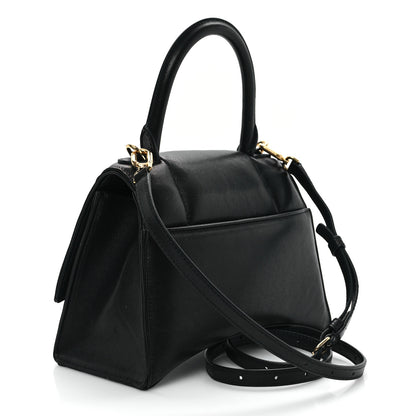 Balenciaga Nappa Calfskin Puffy Small Hourglass Top Handle Bag Black 3 of 11