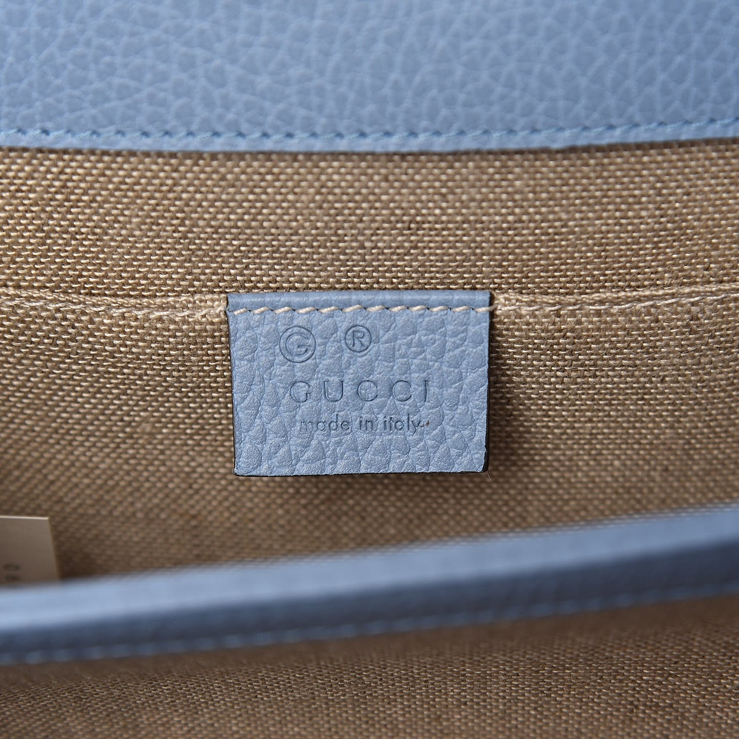 Dollar Calfskin Small Interlocking G Shoulder Bag Mineral Blue