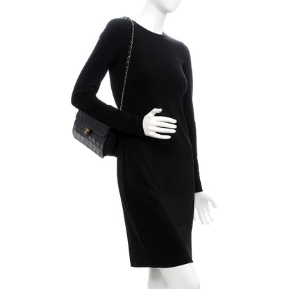 Chanel Lambskin Quilted Medium Single Flap Black 2 of 10