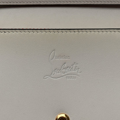 Christian Louboutin Calfskin Spikes Boudoir Wristlet White 6 of 9