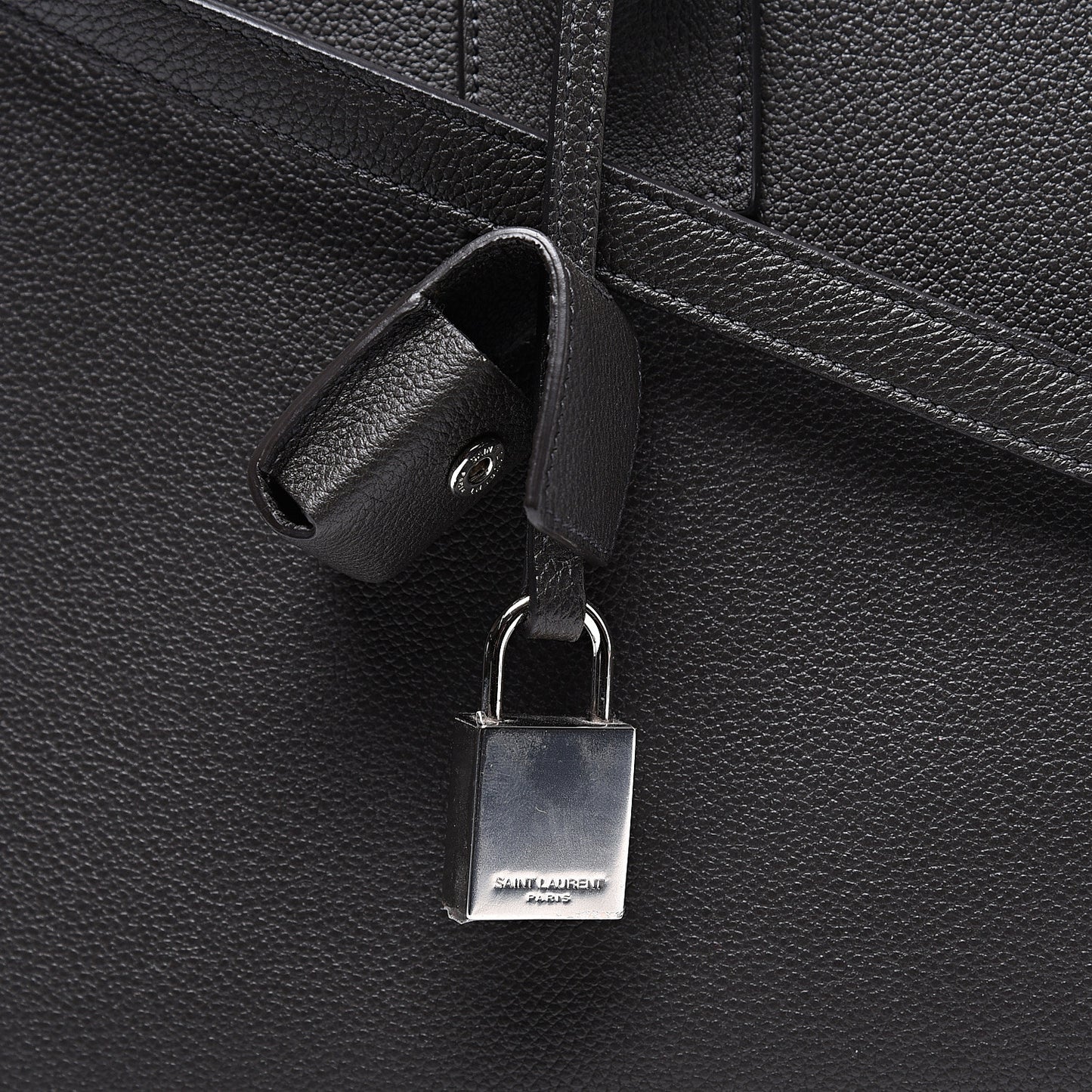 Grained Calfskin Small Sac De Jour Coal