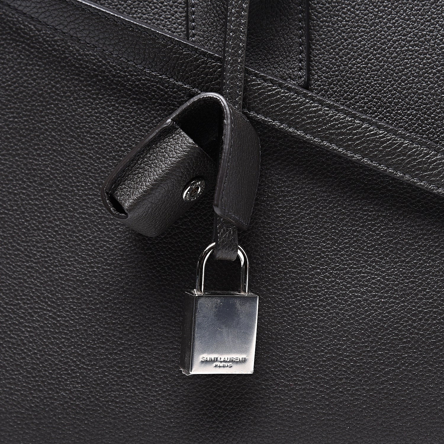 Saint Laurent Grained Calfskin Small Sac De Jour Coal 10 of 13