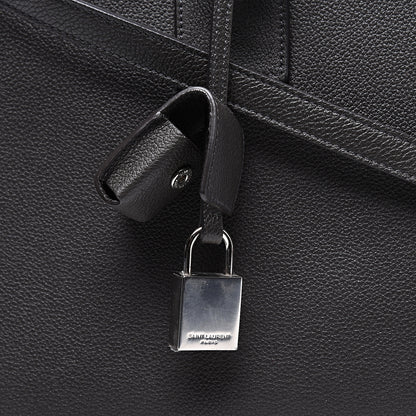 Saint Laurent Grained Calfskin Small Sac De Jour Coal 10 of 13