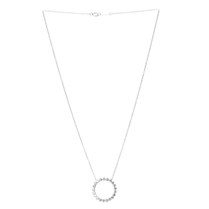 Tiffany Platinum Diamond Open Circle Pendant Necklace 3 of 8