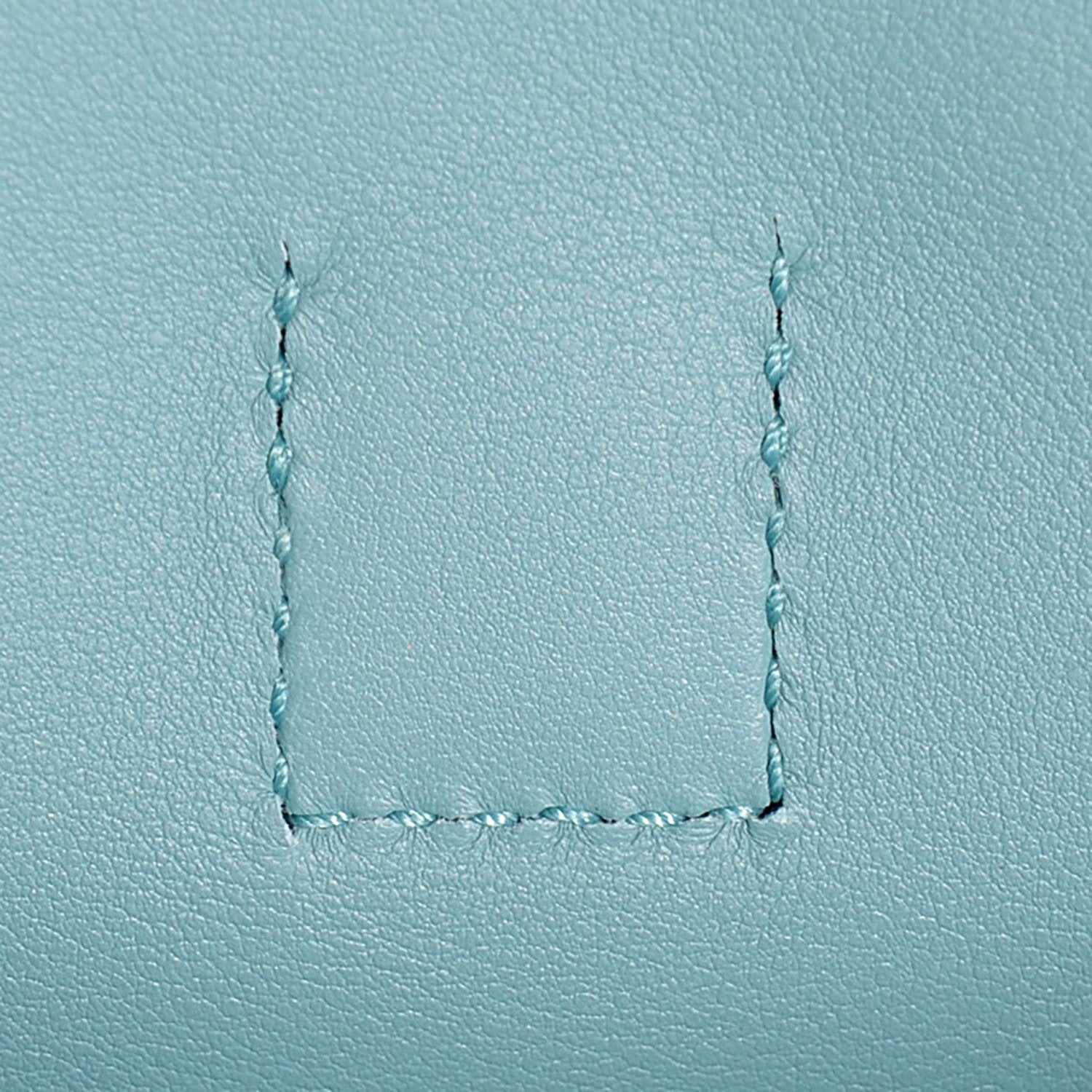 Hermes Tadelakt Jige Elan 29 Clutch Bleu Saint Cyr 7 of 10