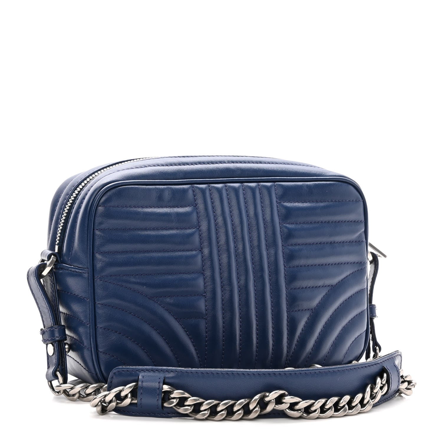 Prada Soft Calfskin Diagramme Crossbody Bag Bleuette 3 of 10