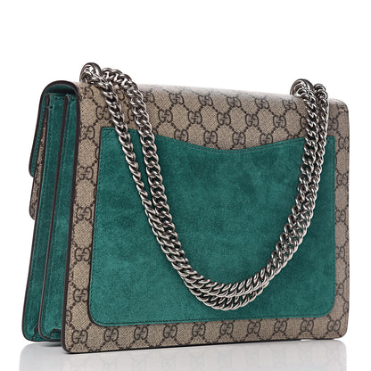 Gucci GG Supreme Monogram Embroidered Medium Dionysus Shoulder Bag Emerald 3 of 13