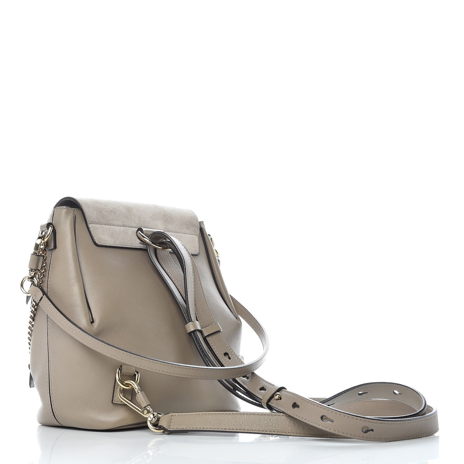 Chloe Suede Calfskin Small Faye Backpack Motty Grey 4 of 10