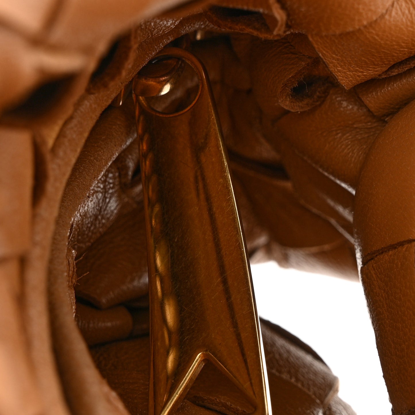 Nappa Intrecciato Teen Jodie Hobo Caramel