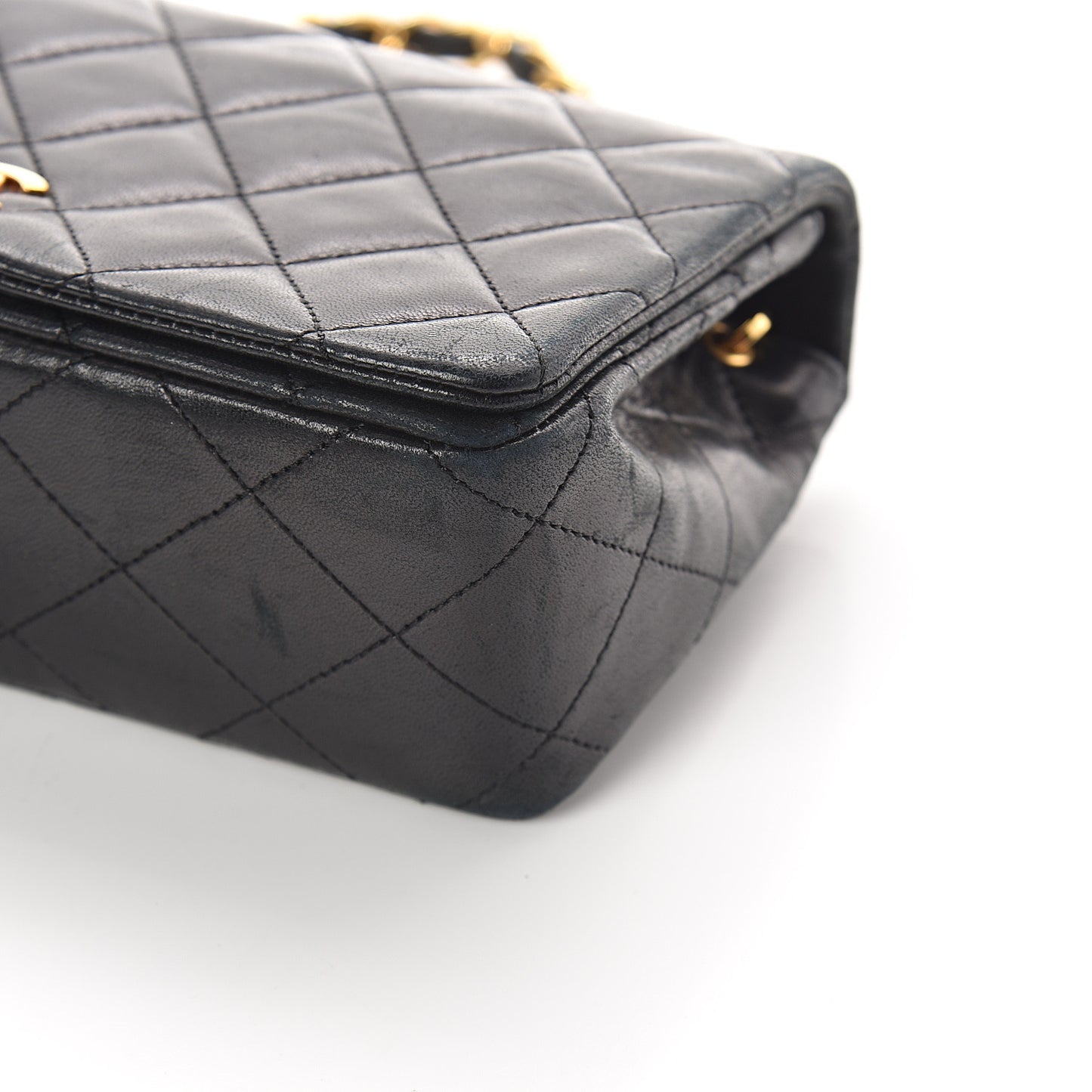 Lambskin Quilted Mini Flap Black