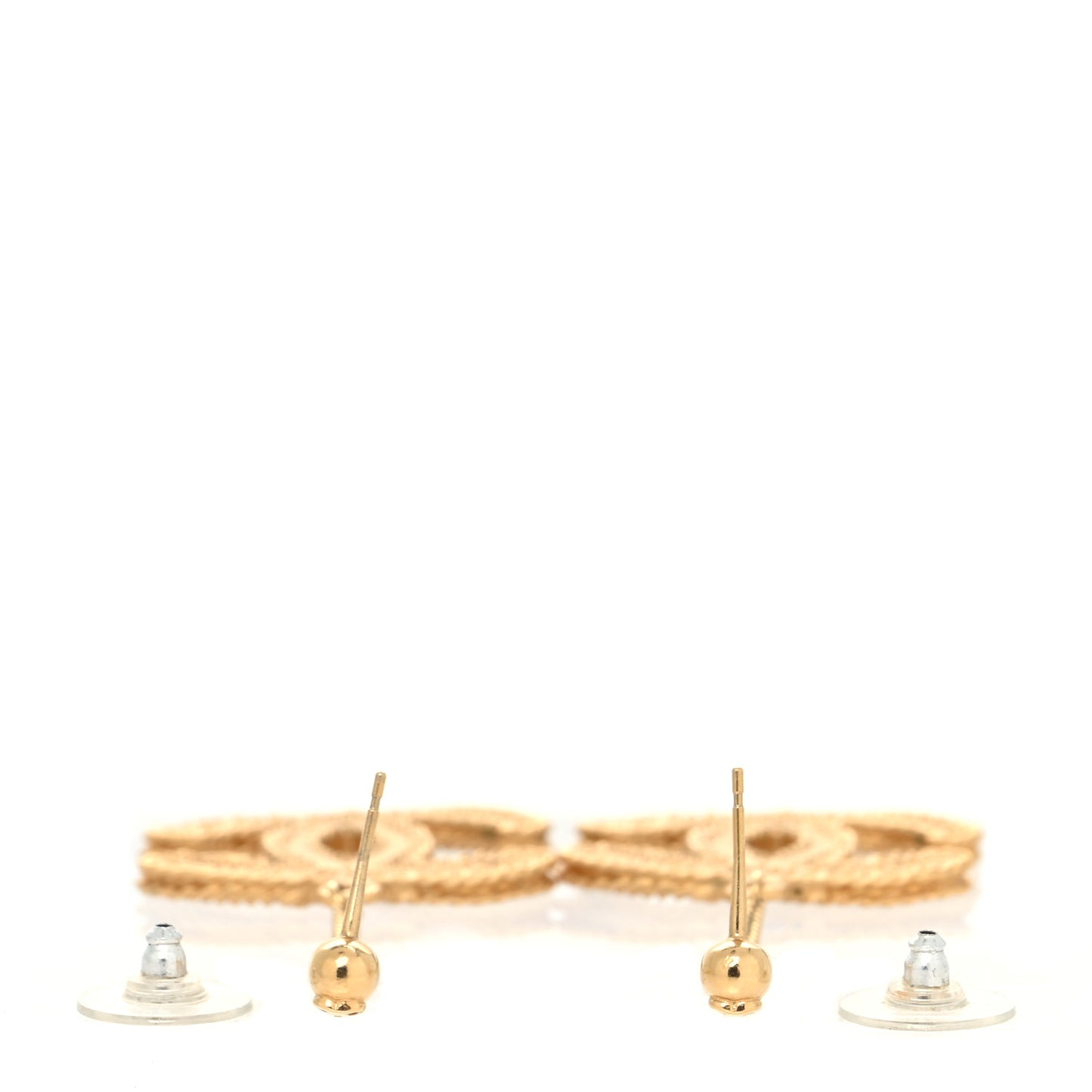 CC Drop Earrings Matte Gold
