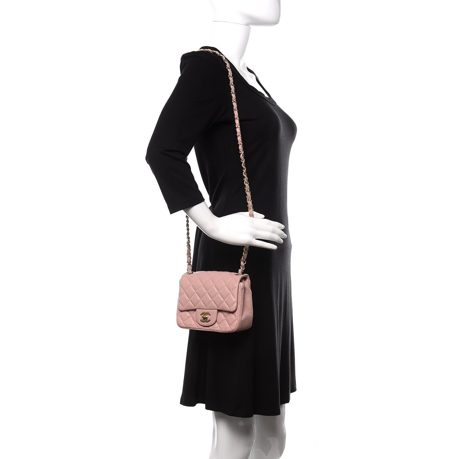 Chanel Lambskin Quilted Mini Square Flap Pink 2 of 13