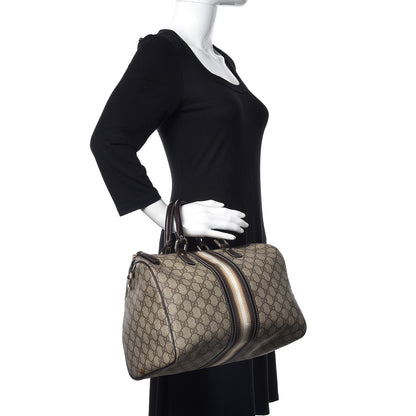 Gucci GG Plus Monogram Web Medium Joy Boston Dark Brown 2 of 17