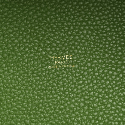 Hermes Taurillon Clemence Picotin Lock 18 PM Vert Yucca 6 of 12