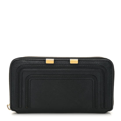 Chloe Grained Calfskin Marcie Long Zip Around Wallet Black 1 of 13