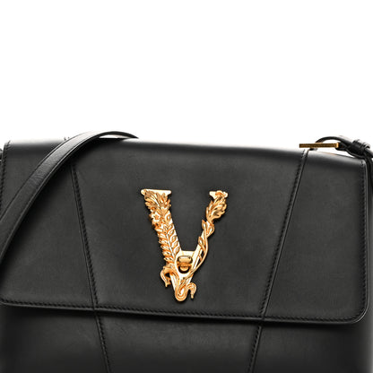 Versace Vitello Barocco Virtus Shoulder Bag Black 8 of 15