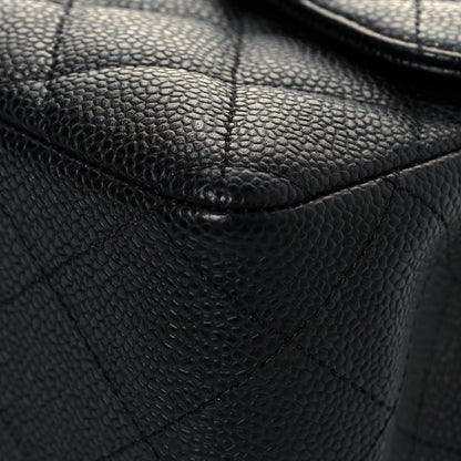 Chanel Caviar Quilted Jumbo Single Flap Black 10 of 14