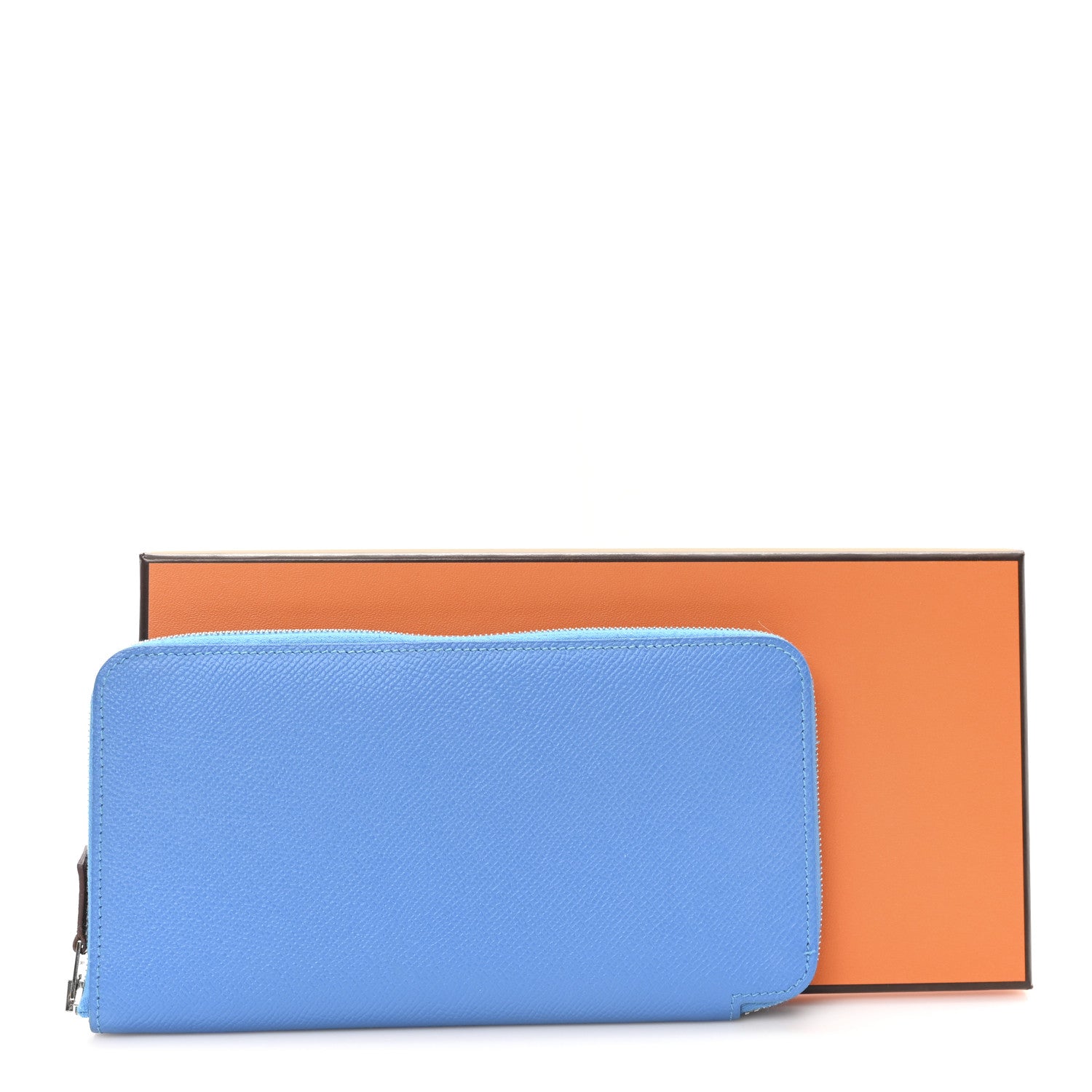 Hermes Epsom Silk'In Wallet Blue Izmir 9 of 9
