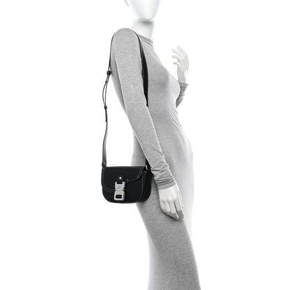 Christian Dior Grained Calfskin Saddle Pouch With Strap Black 2 of 11
