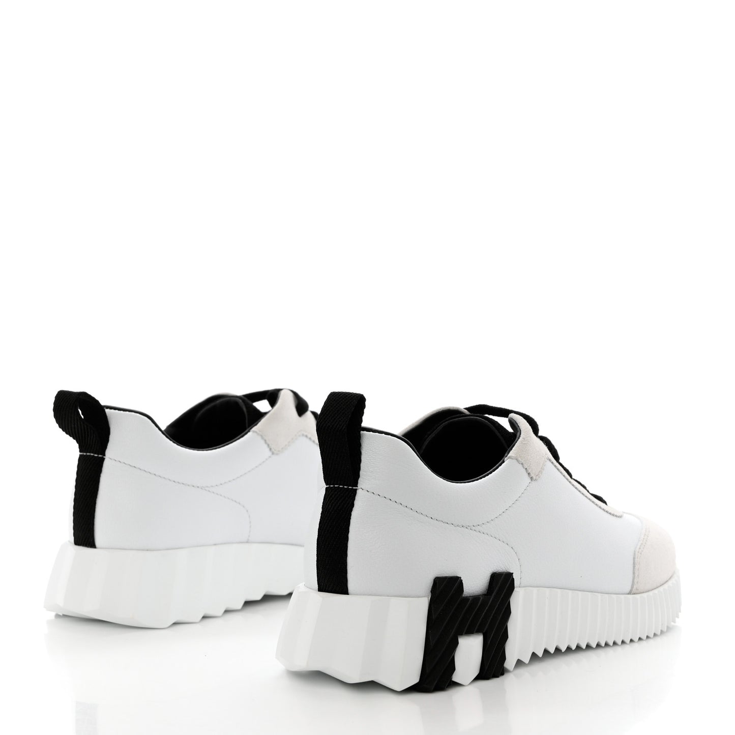 Goatskin Suede Bouncing Sneakers 36.5 White Black