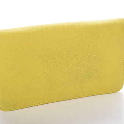 MCM Calfskin Chain Wallet Yellow 12 of 20