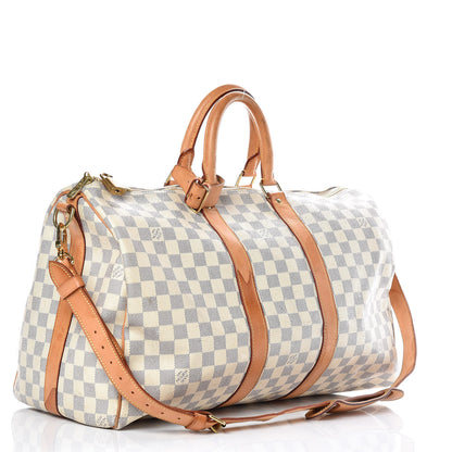 Louis Vuitton Damier Azur Keepall Bandouliere 45 4 of 32