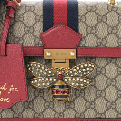 Gucci GG Supreme Monogram Small Queen Margaret Top Handle Bag Red 8 of 10