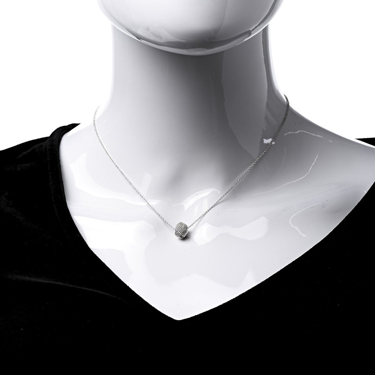 Sterling Silver Twist Knot Pendant Necklace