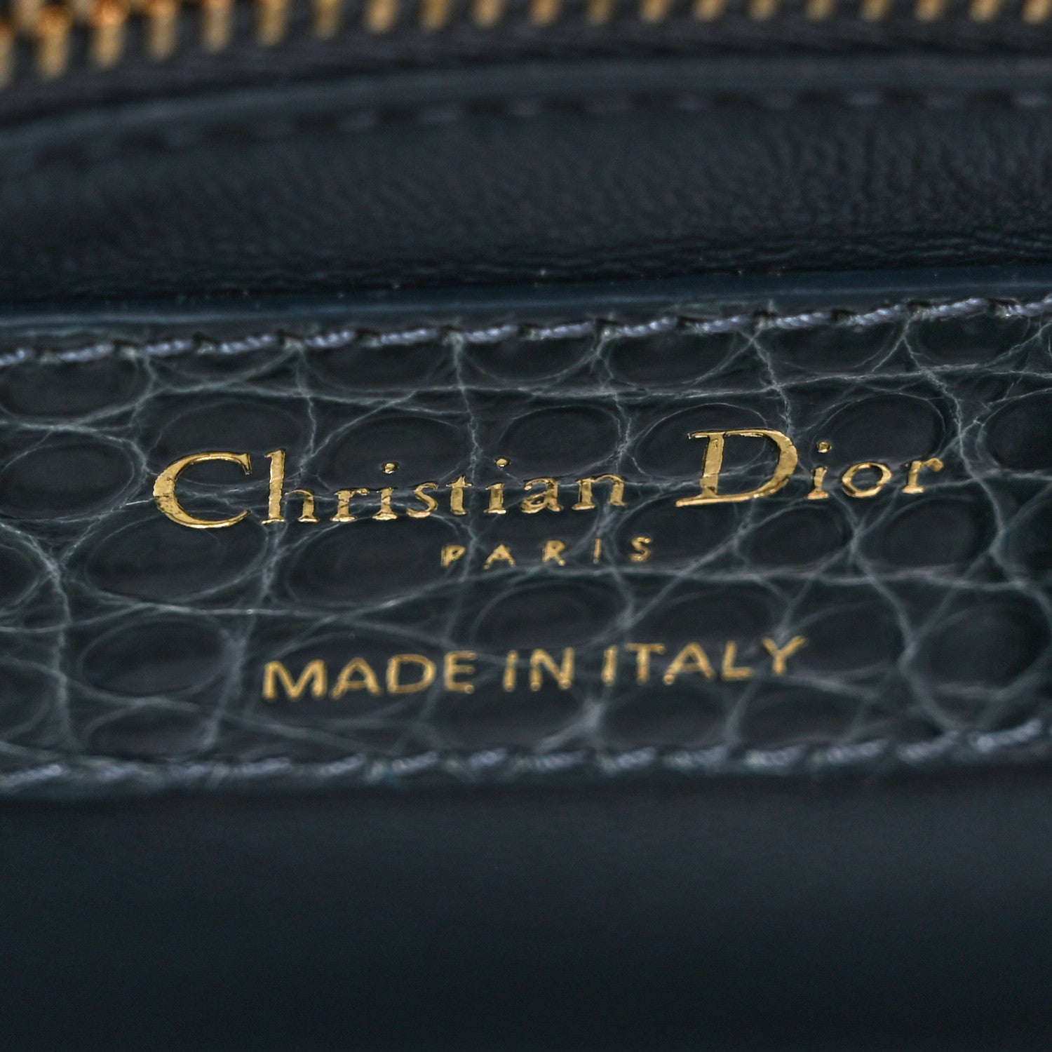 Christian Dior Alligator Mini Lady Dior Blue 6 of 11