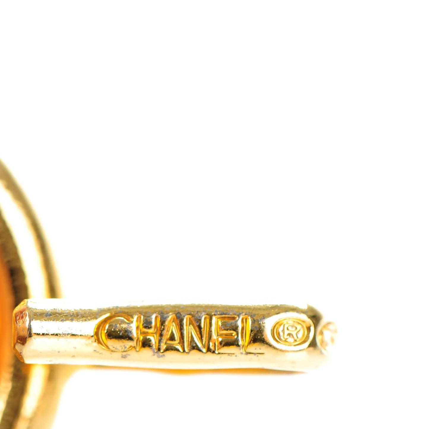 Lambskin Chain CC Medallion Belt Black Gold