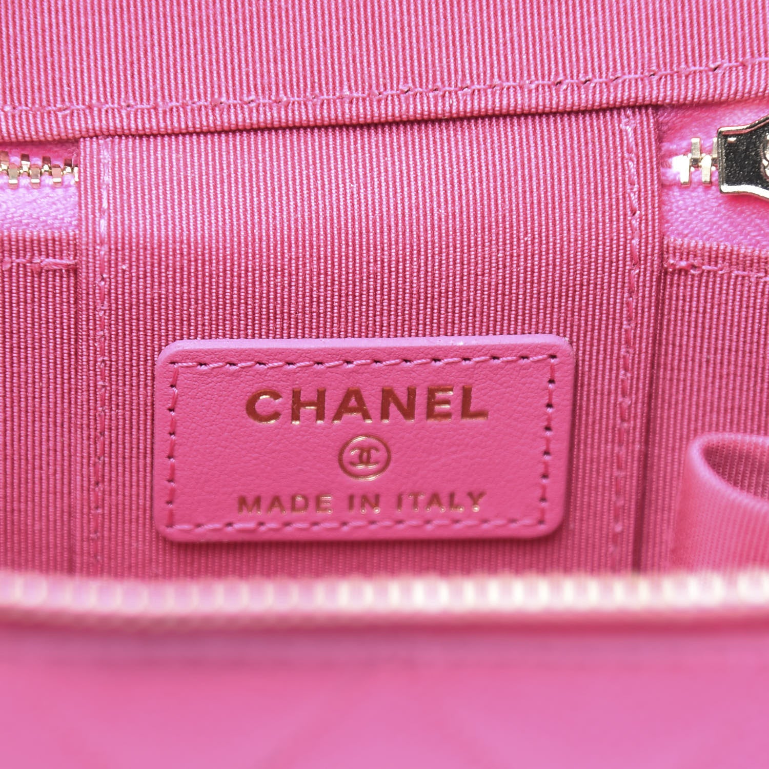 Chanel Caviar Quilted Mini Vanity Case With Chain Pink 5 of 8