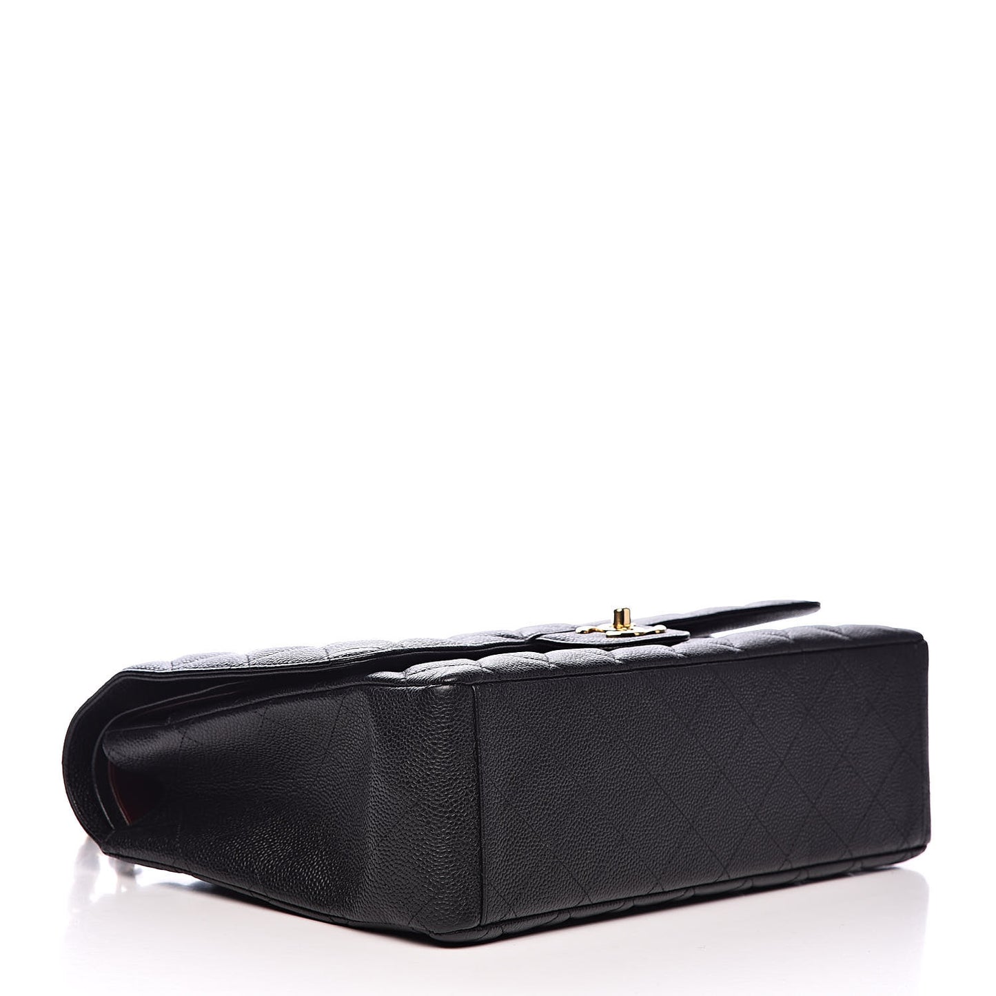Caviar Quilted Maxi Double Flap Black