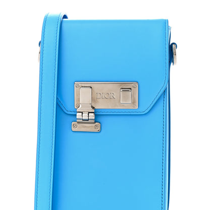 Christian Dior Smooth Calfskin Vertical Pouch Blue 7 of 10