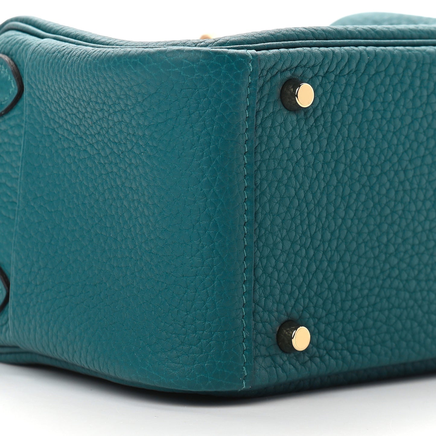 Taurillon Clemence Mini Lindy 20 Vert Bosphore