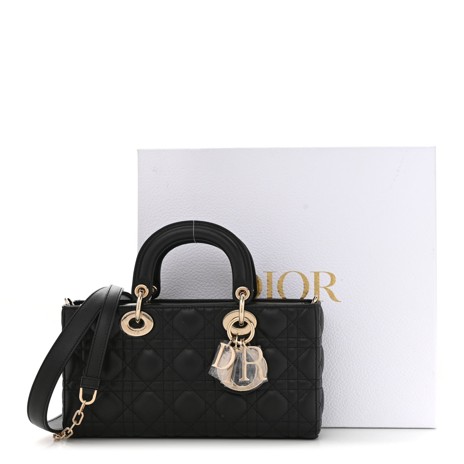 Christian Dior Lambskin Cannage Medium Lady D-Joy Black 11 of 11